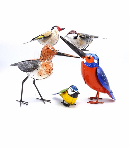 Eerlijk & Werelds vogels gerecycled metaal